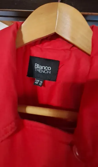 Gabardina Mujer Rojo Blanco