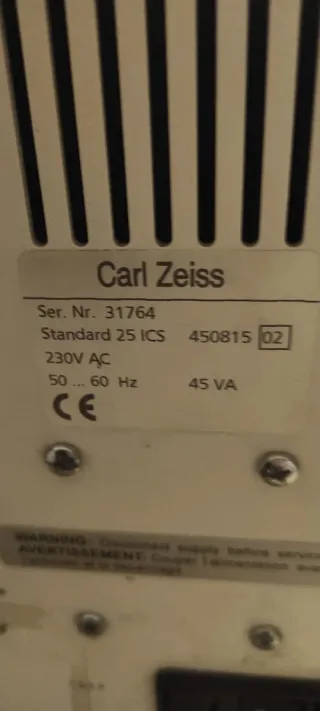 Microscopio Carl Zeiss Standard 25 SIN OBJETIVOS