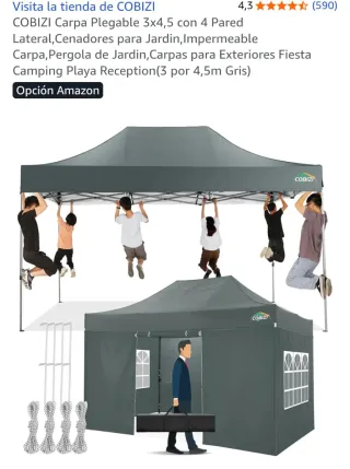 Carpa Plegable COBIZI 4.5x3 con 4 Laterales