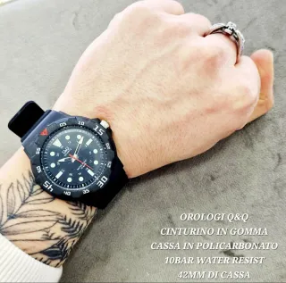 Orologio Q&Q Cinturino Gomma Blu