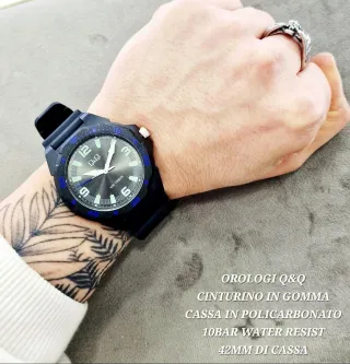 Orologio Q&Q Cinturino Gomma Blu