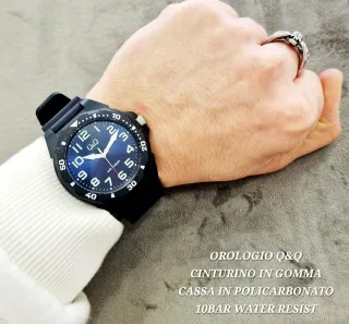Orologio Q&Q Cinturino Gomma Blu