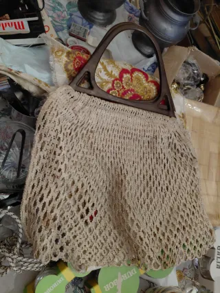 Bolso Macramé Vintage Flecos