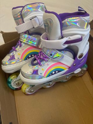 Patines infantiles arcoíris y estrellas