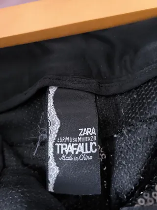 Pantalón lentejuelas Zara negro mujer
