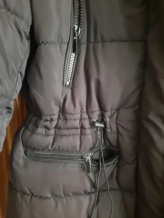 Abrigo acolchado mujer negro