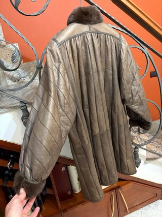 Cappotto donna vera Pelle  e Pelliccia Double Face