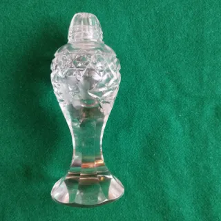 Saliera in cristallo decorata