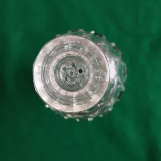 Saliera in cristallo decorata