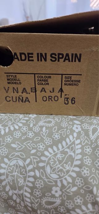 Espardeñas Fallera Doradas Talla 36