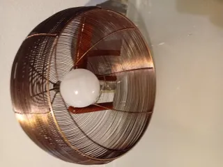 Lámpara de techo colgante metal y madera