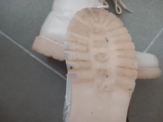 Botines beige con cordones