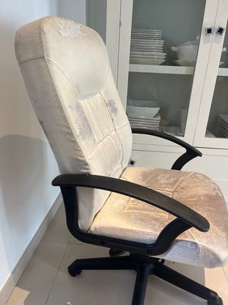 Silla de oficina Ikea beige y negra