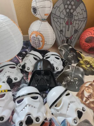 Lote Máscaras Star Wars Fiesta Decoración