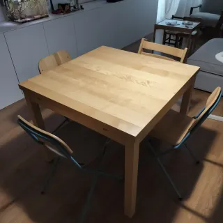 Mesa extensible IKEA BJURSTA Haya 90x90 a 170