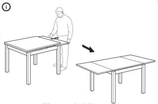 Mesa extensible IKEA BJURSTA Haya 90x90 a 170