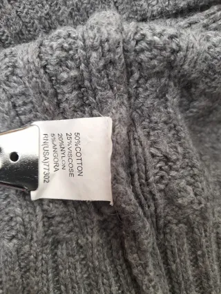 Cardigan Zara punto ochos gris