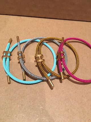 4 Pulseras H Acero Dorado