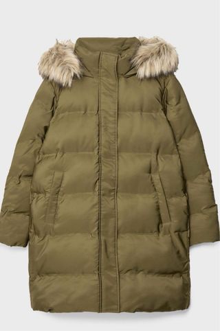Abrigo acolchado verde oliva