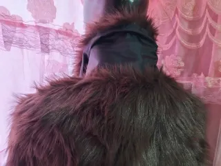 Abrigo pelo sintético tipo visón premium