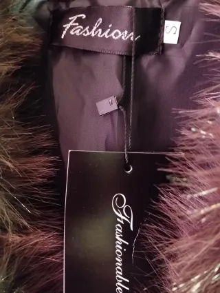 Abrigo pelo sintético tipo visón premium