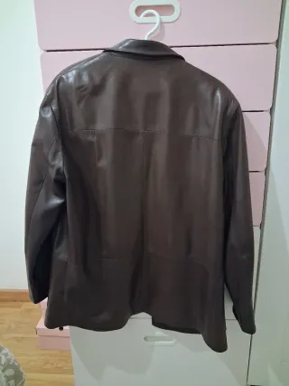 Chaqueta de piel Marrone hombre