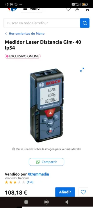 Medidor Láser Bosch GLM 40