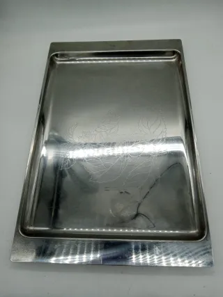 Vassoio rettangolare in acciaio inox
