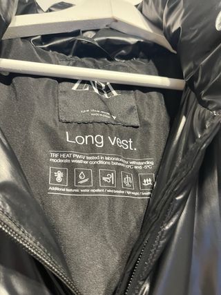 Chaleco largo acolchado Zara mujer