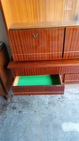 Vitrina madera cristal años 50/60