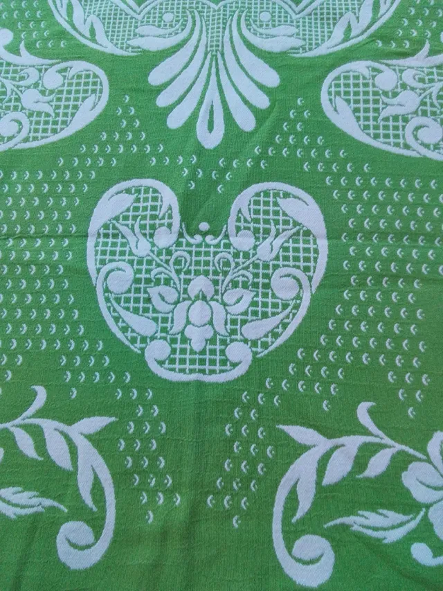 Colcha Jaccard Verde y Blanca