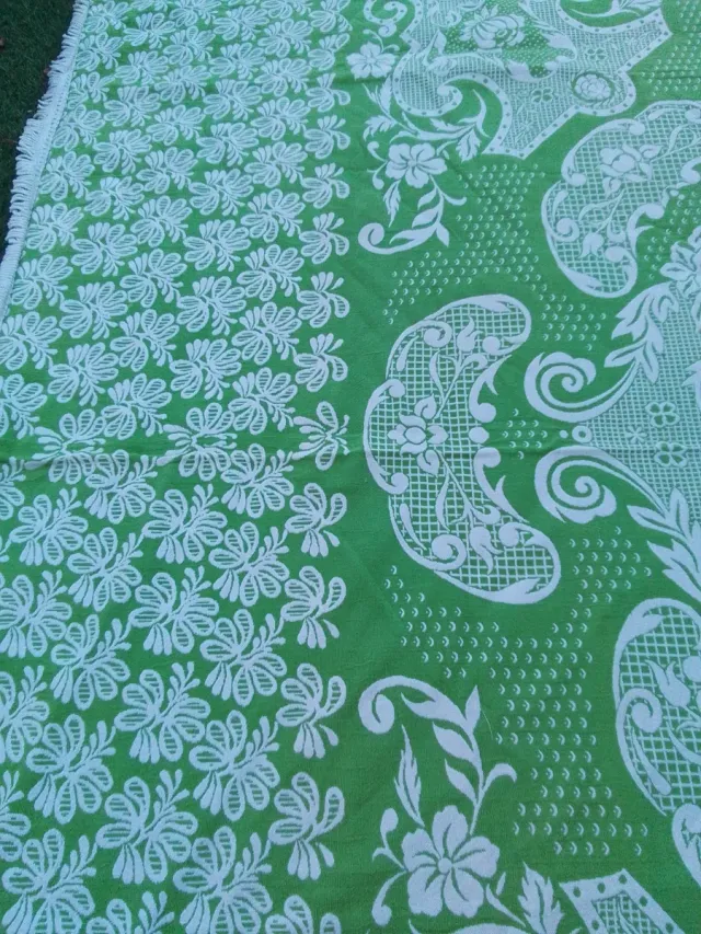 Colcha Jaccard Verde y Blanca