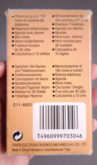 AGENDA ELECTRÓNICA CANON DM-320