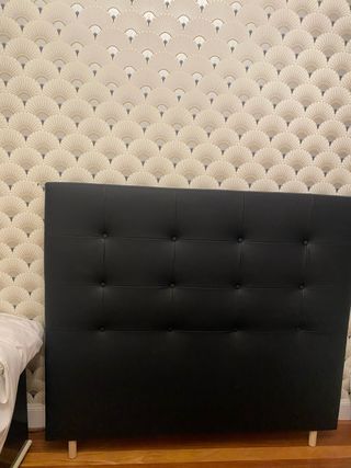 Cabecero Cama 135 Negro Polipiel Nuevo
