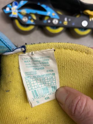 Patines en línea infantiles azules