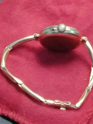 Pulsera Reloj Oro y Rubíes