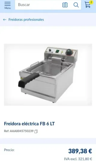 2 Friggitrici industriali beckers