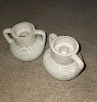 Candelabros Vintage Cerámica (2 uds)