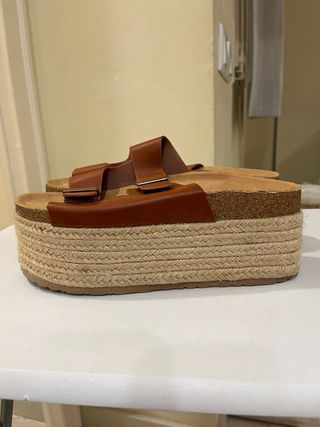 Sandalias Plataforma Marrones