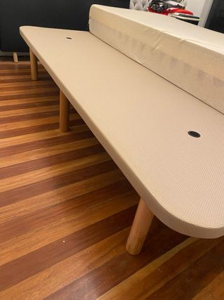 Canapé Cama Beige 135cm Nuevo 6 patas