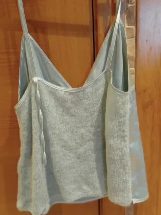Top lencero Zara verde talla L