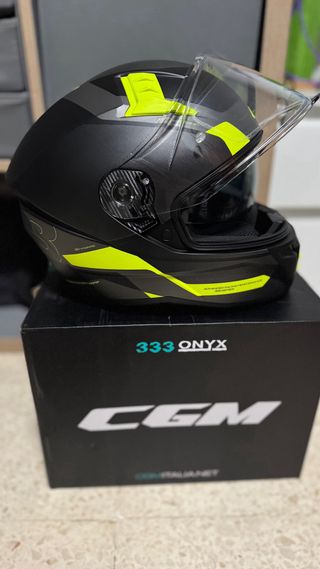 Casco Moto CGM ONYX 333 Negro/Amarillo