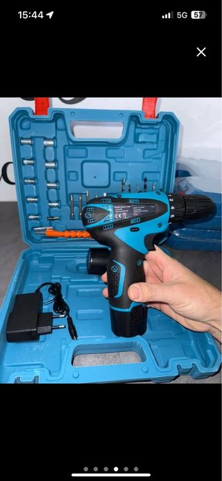 Taladro Inalámbrico con Maletín y 2 Baterías