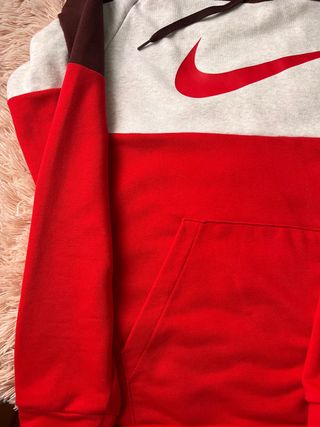 Sudadera Nike Colorblock Roja y Marrón