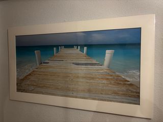 Cuadro Marco Blanco Paisaje Marítimo