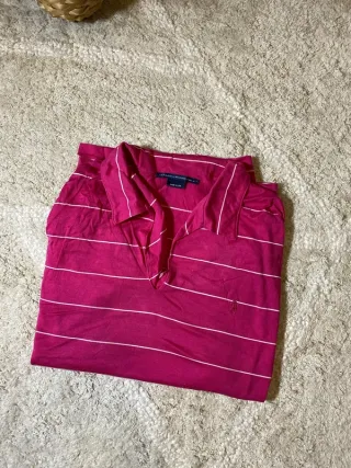 Polo Ralph Lauren Rosa Rayas Made in USA