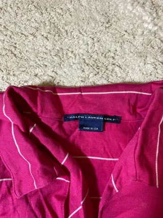 Polo Ralph Lauren Rosa Rayas Made in USA
