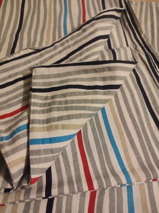 Funda EDREDÓN 150×250 algodón – Rayas Multicolor