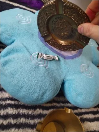 Cenicero y plato de cobre vintage