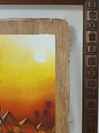 Quadro in papiro con scena egizia